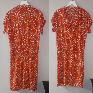 DVF Diane Von Furstenberg Dress Dione Hermera Red Work Silk Business Size 8